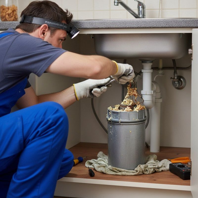 Garbage Disposal Installation detail